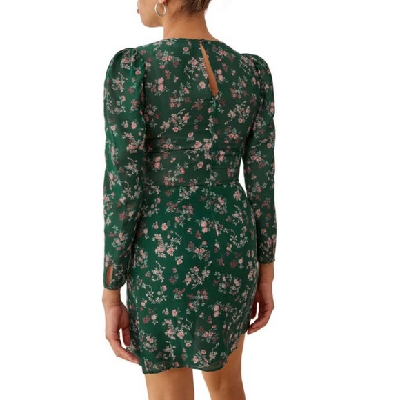 🌿|NWT| Reformation Juni Floral Long Sleeve Dress - Picture 5 of 16